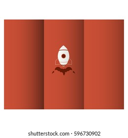 Start up red rocket triptych for business