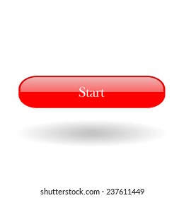 Start red vector button for a site