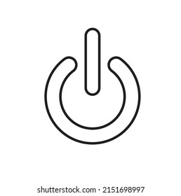 A start (restart, shutdown logout) button for appliances - vector , icon , pictogram  