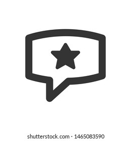Start review icon. vector graphics