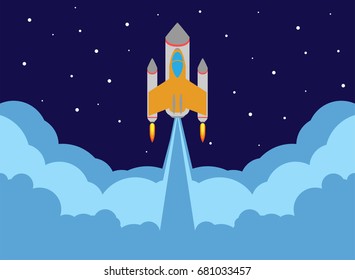 Start up rocket icon
