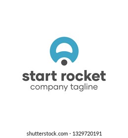Start Rocket Logo Design Idea