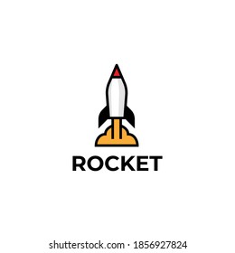 Iniciar un vector de diseño de plantillas de logotipo de cohete, emblema, concepto de diseño, símbolo creativo