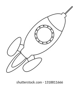 start up rocket symbol black and white