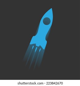 Start up rocket vector illustration