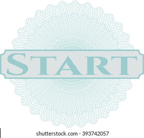 Start rosette or money style emblem