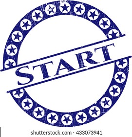 Start rubber grunge texture stamp