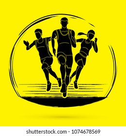 Start Running, Marathon runner graphic vector