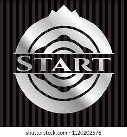 Start silvery emblem or badge