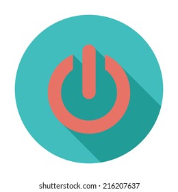 Start. Single flat color icon. Vector illustration.