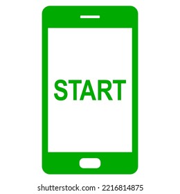 Inicio y smartphone en blanco