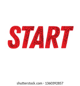 START stamp on white