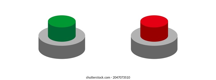start and stop button icon, on and off button vector sign symbol