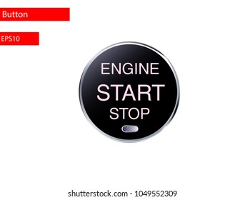 The START STOP button on a white background. Vector illustration