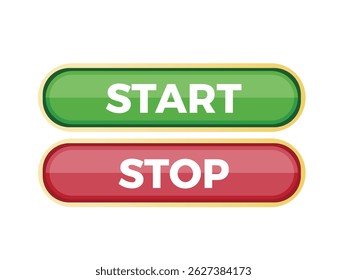 Start- und Stopp-Tasten auf dem Spiel, Spieloberfläche