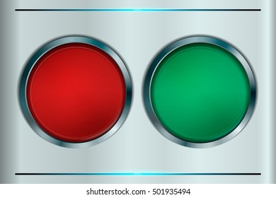 START and STOP buttons. Vector illustration.