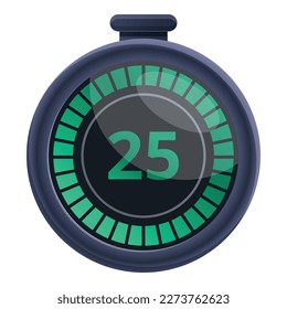 Start stopwatch icon cartoon vector. Timer clock. Stop time