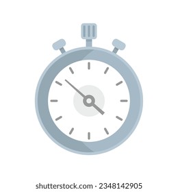 Iniciar el vector plano del icono de cronómetro. Temporizador de vigilancia. Tiempo de cuenta atrás aislado
