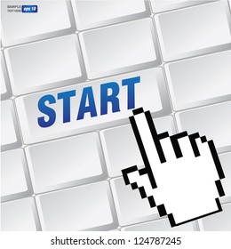 Start symbol on keyboard,vector