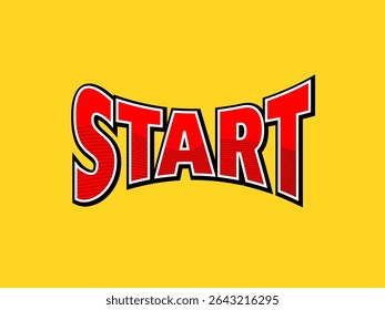 Start text 3d lettering design. vintage, retro college, varsity style. modern illustration for t shirt, poster, sweatshirt, sticker, label or other apparel print. typography graphic vector