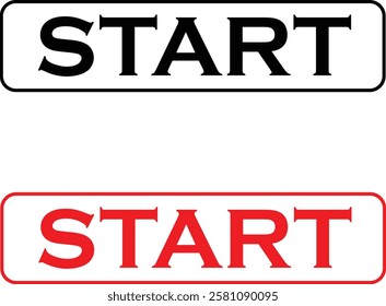 Start text with Black and Red color. White background 