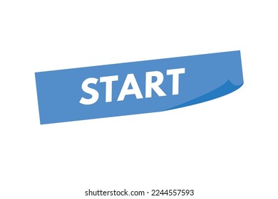 start text Button. start Sign Icon Label Sticker Web Buttons