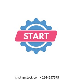 start text Button. start Sign Icon Label Sticker Web Buttons