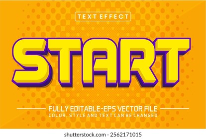 Start text editable style effect