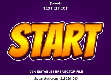 start text effect and editable