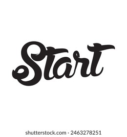 start text on white background.