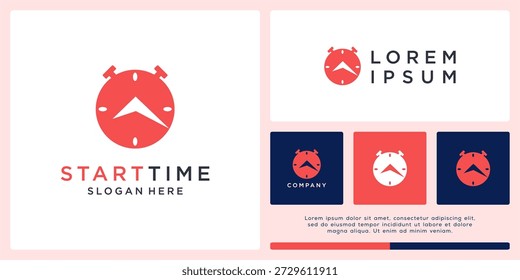 Hora de inicio de diseño de logotipo abstracto.