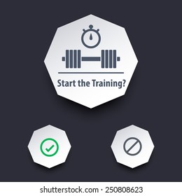 Start the training vector illustration, eps10, easy to edit