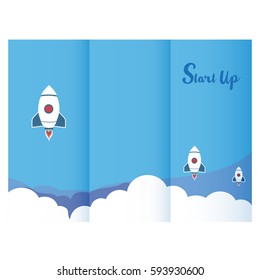 Start up triptych design for business