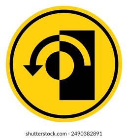 Start Turn to Open Symbol Sign, Vector Illustration, Isolate On White Background Label .EPS10
