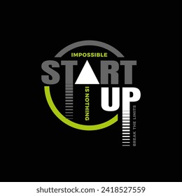 Starthypografie, T-Shirt-Grafik, Vektorgrafiken
