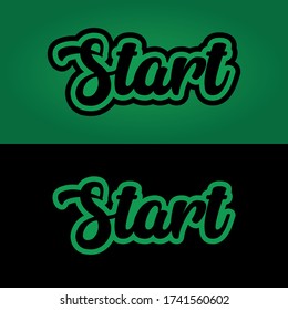 start, typography start words, hand lettering