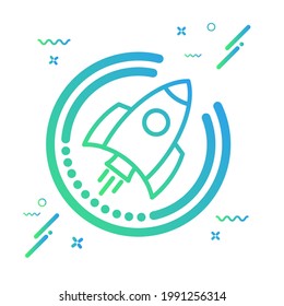 Start up, rocket icon vector illustration - modern design