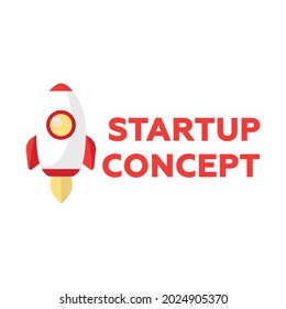 Start Up. Rocket ship. Flat design modern vector illustration concept of new business project start up eps10