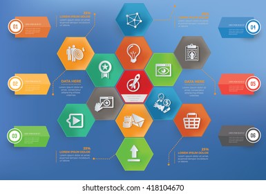 Start up,business concept info graphic design on blue background,vector