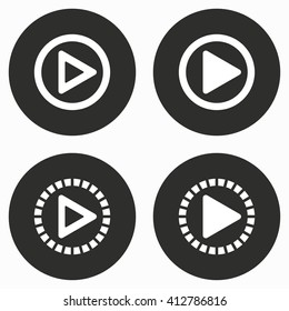 Start    vector icon. Illustration isolated for graphic and web design.