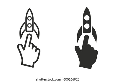 Start up vector icon. Illustration isolated for graphic and web design.