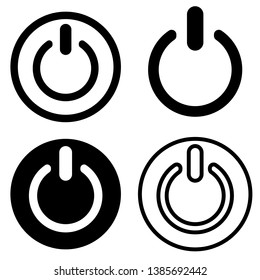 Start vector icon. Power icon illustration. Power button