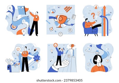 Start up vector illustration. The start up concept encourages entrepreneurs to think outside box and embrace innovation Transforming idea into tangible product requires creative and strategic approach