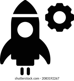 start up vector illustration isolated on a transparent background . glyph vector icons for concept or web graphics.