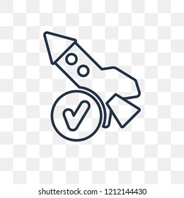 Start vector outline icon isolated on transparent background, high quality linear Start transparency concept can be used web and mobile