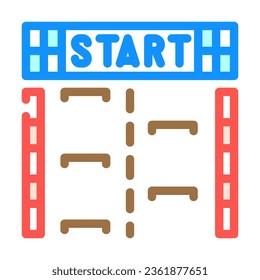 start vehicle speed auto color icon vector. start vehicle speed auto sign. isolated symbol illustration