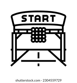 start vehicle speed auto line icon vector. start vehicle speed auto sign. isolated contour symbol black illustration