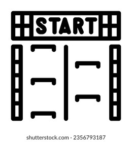 start vehicle speed auto line icon vector. start vehicle speed auto sign. isolated contour symbol black illustration
