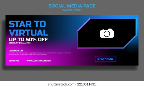 start to virtual cover page design, web banner page design