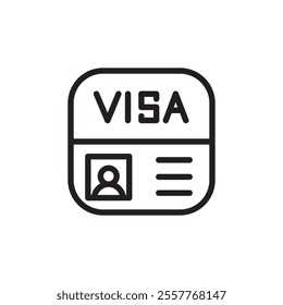 Start up visa icon Outline vector for web ui